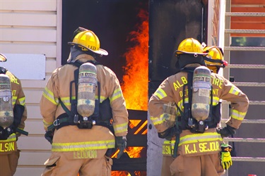 Safety line for live burns