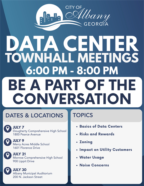 Data Center Tow Hall Meetings Flyer