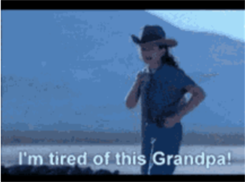 Tired grandpa